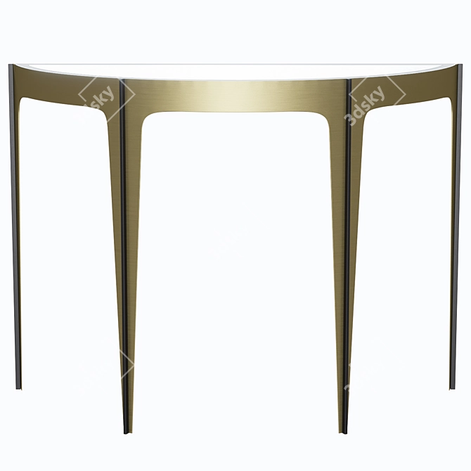 Brushed Brass Console Table - Artemisa 3D model image 1