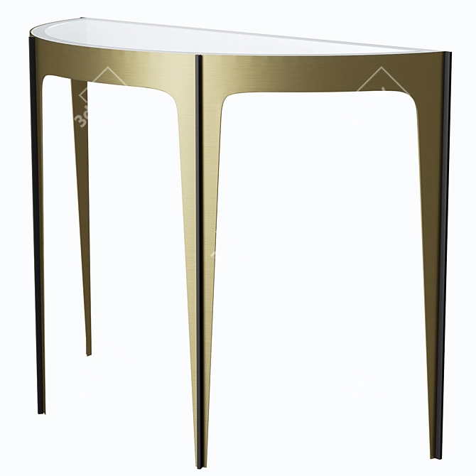 Brushed Brass Console Table - Artemisa 3D model image 2