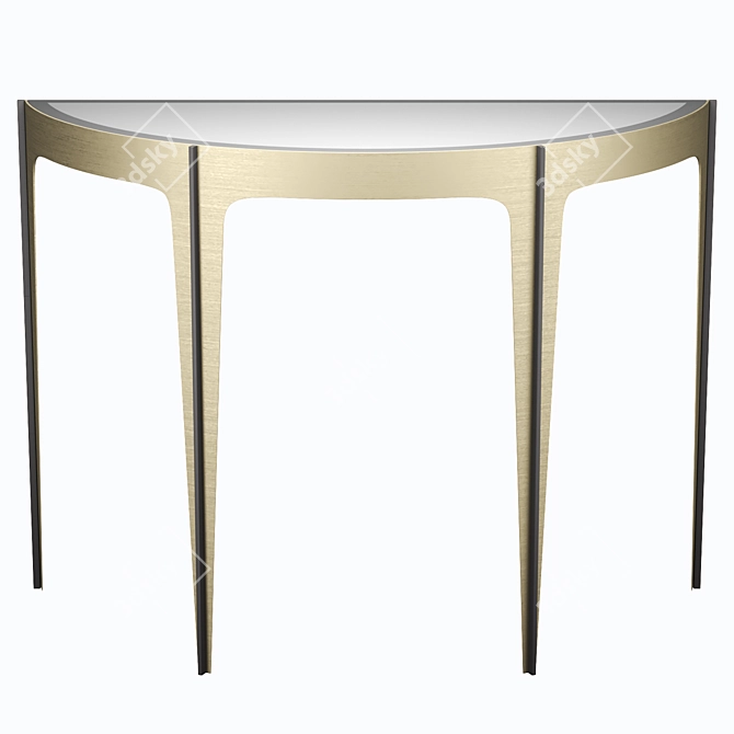 Brushed Brass Console Table - Artemisa 3D model image 5