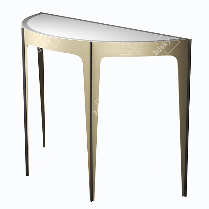 Brushed Brass Console Table - Artemisa 3D model image 6