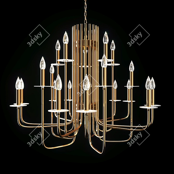 Elegant MILOSH TENDENCE Chandelier 3D model image 1