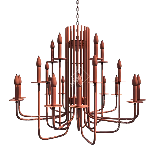 Elegant MILOSH TENDENCE Chandelier 3D model image 3