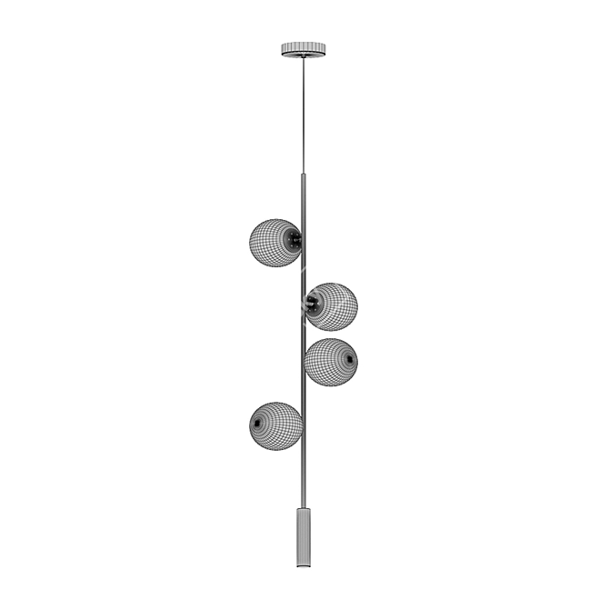Bronze Metal Pendant Light 3D model image 2