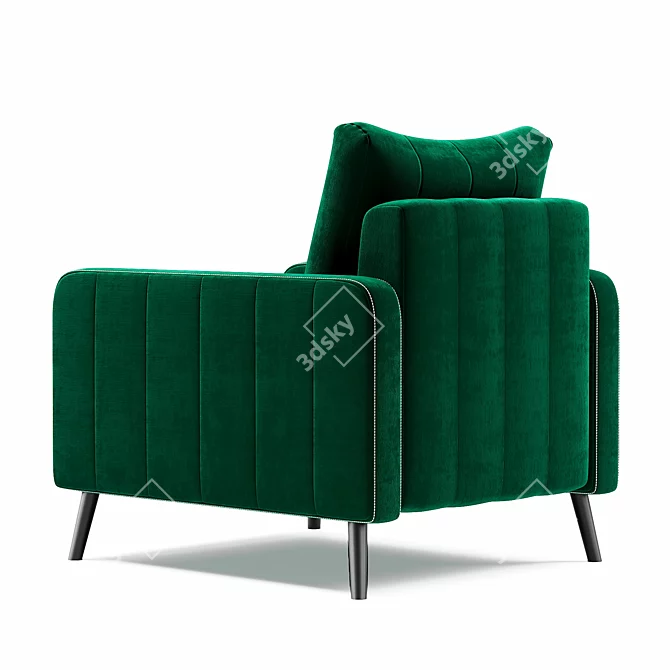 Elegant Armchair Markful in 4 Colors 3D model image 2