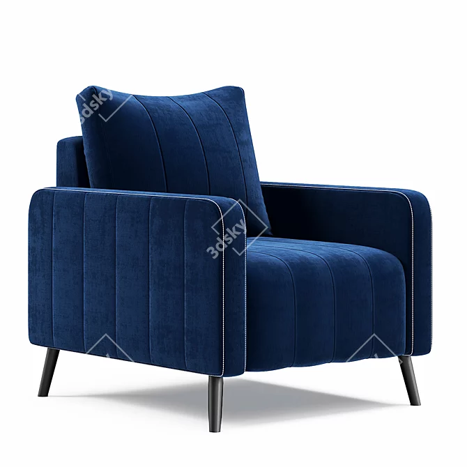 Elegant Armchair Markful in 4 Colors 3D model image 5