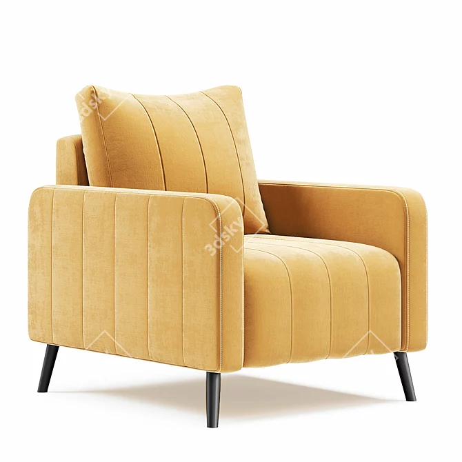 Elegant Armchair Markful in 4 Colors 3D model image 6