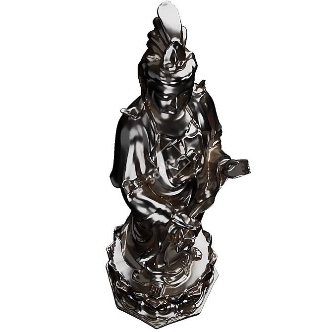 Buddha Figure Décor Peace Zen 3D model image 2