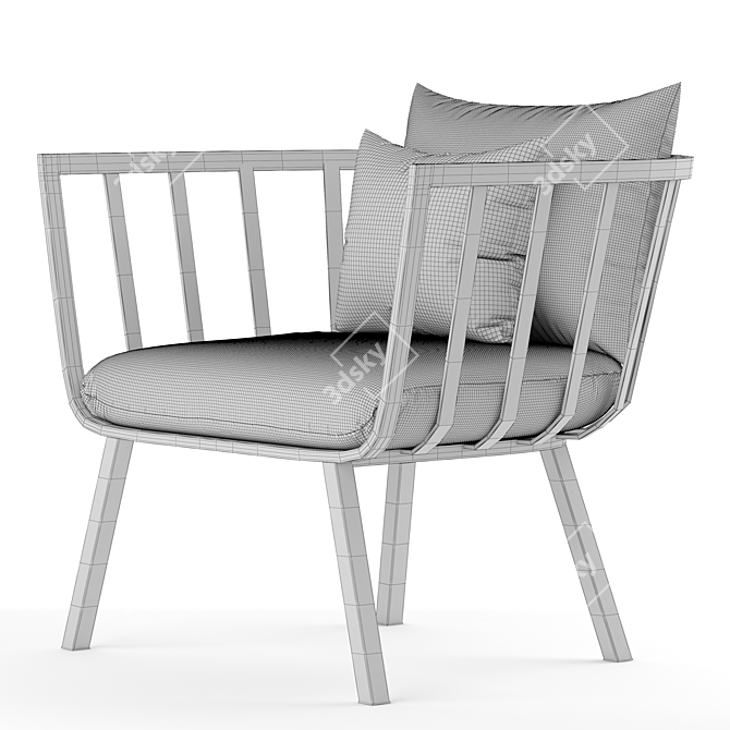 Riverside Alum Patio Chair Set 3D model image 4