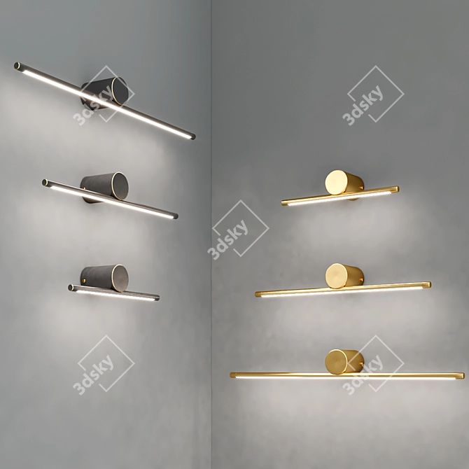 Modern Metal Pendant Light Fixture 3D model image 2