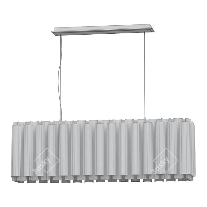 Luxury Gold Hanging Pendant Light 3D model image 2