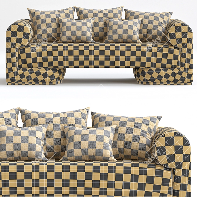 Realistic 3DS Max Sofa Model 3D model image 2