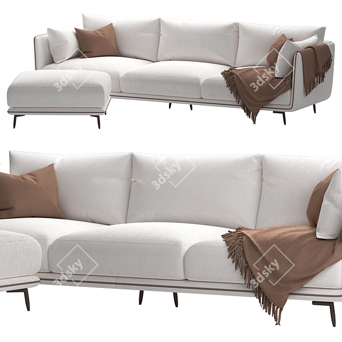 Stylish Nube Jeo Sofa Model 3D model image 3