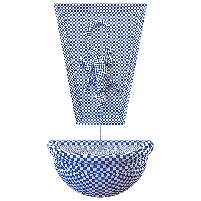 Polygonal Lizard Wall Fountain_STATUARY Geometry 3D model image 5