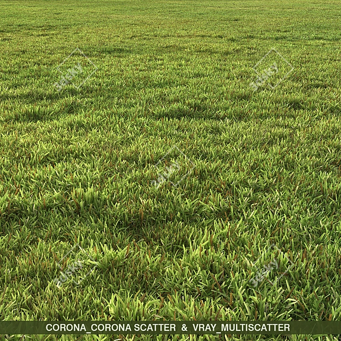 Flat Grass Pack: 14 Patterns 3D model image 1