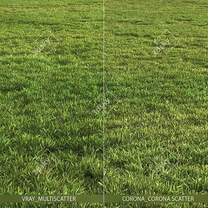 Flat Grass Pack: 14 Patterns 3D model image 2