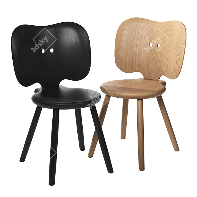 Modern Ergonomic Stabello Chair 3D model image 1
