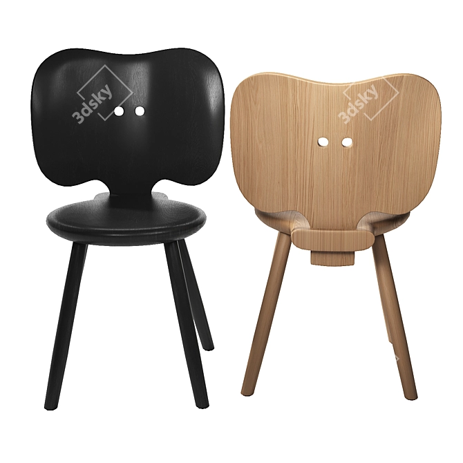 Modern Ergonomic Stabello Chair 3D model image 3