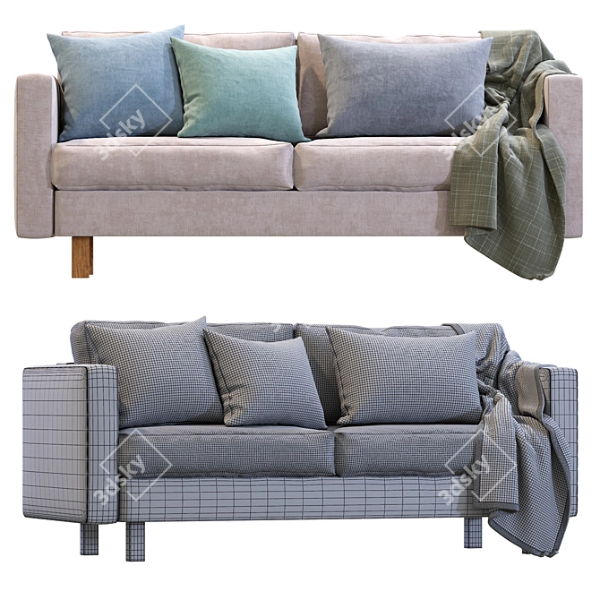 Modern Karlstad IKEA Sofa Model 3D model image 5