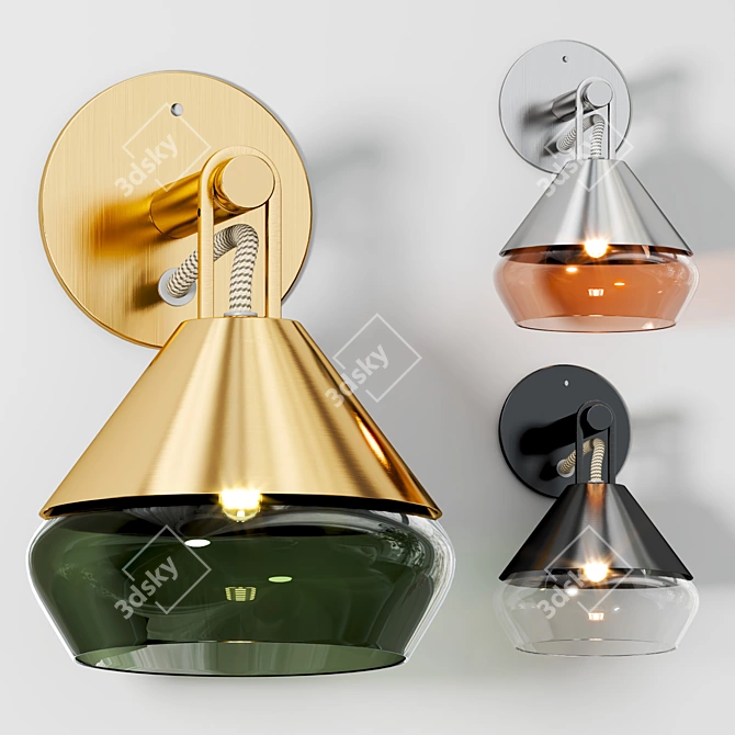 Chic Hatti Wall Sconce Glow 3D model image 1