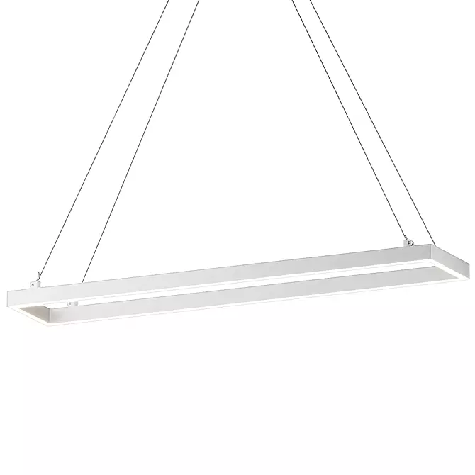 Modern LED Rectangle Pendant Light 3D model image 3