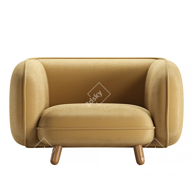 BASSET Armchair 3D Model Corona 3D model image 3