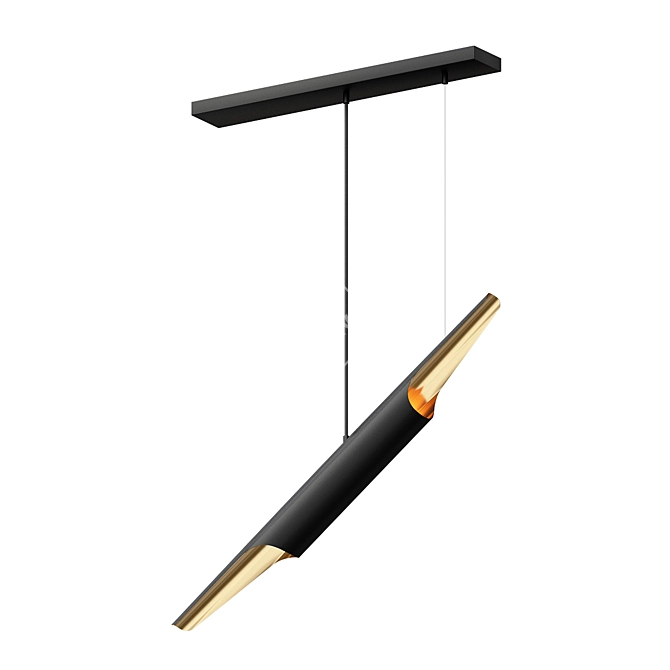 Industrial Minimalist Pendant Lamp 3D model image 2
