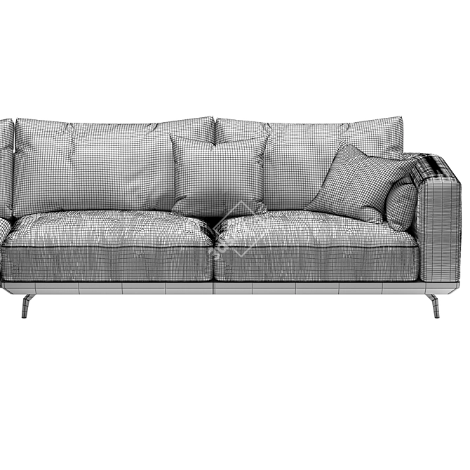 Contemporary NR23 Three Seater Sofa 3D model image 4