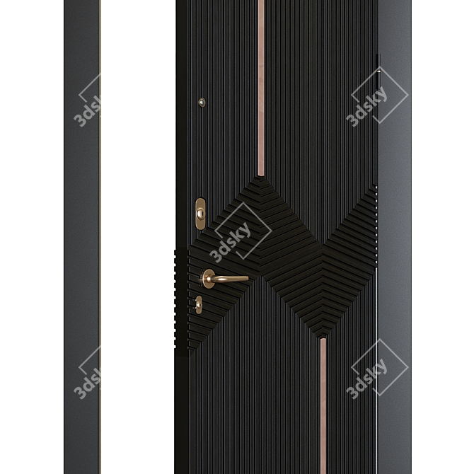 Modern Volga Bunker Entry Door 3D model image 2