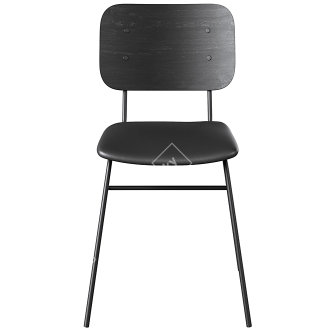 Modern Black Brent Chair 3D model image 4