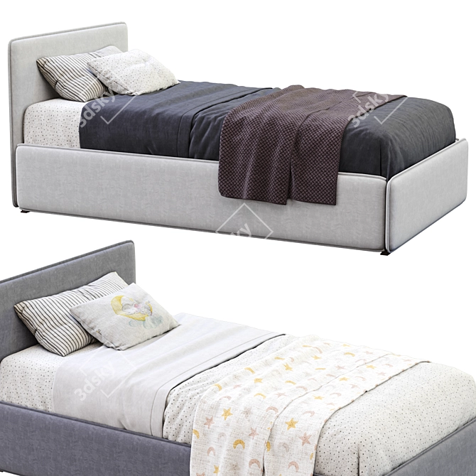 Modern Titti Single Bed Design 3D model image 2
