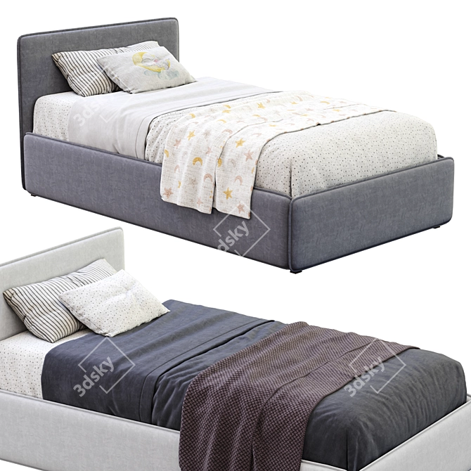 Modern Titti Single Bed Design 3D model image 3