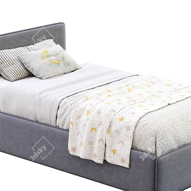 Modern Titti Single Bed Design 3D model image 4