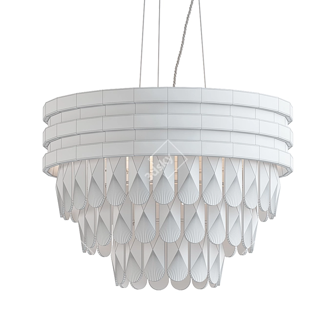  Elegant Zuma Line Pendant Light 3D model image 2