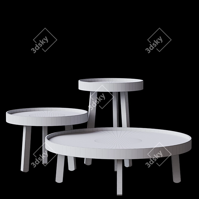 Modern Hamm Tray Table 3D model image 7