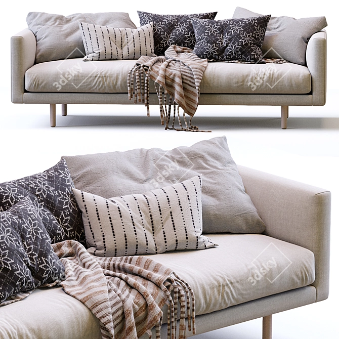 Modern 3D Furniture Model Kit 3D model image 1