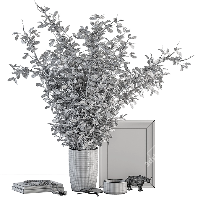 Exquisite Vase Plant Set 119 3D model image 4