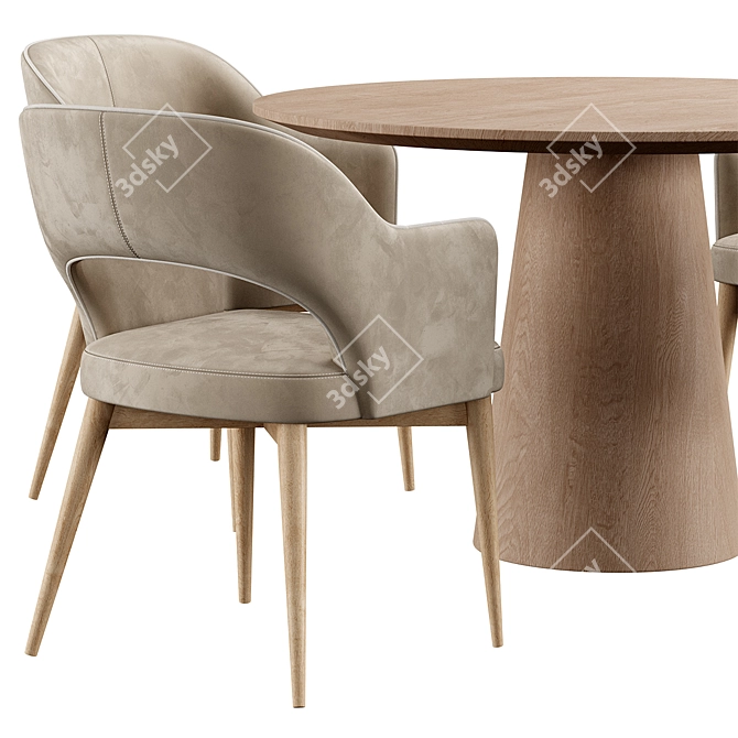 Konyshev Grey Dining Chair Set 3D model image 3