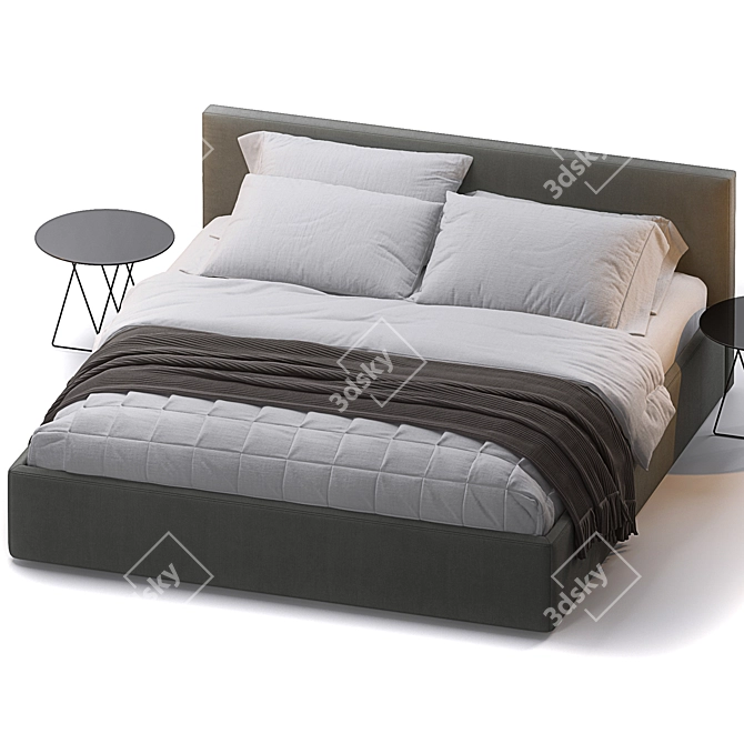 Modern Blo Bed by Desiree 3D model image 2