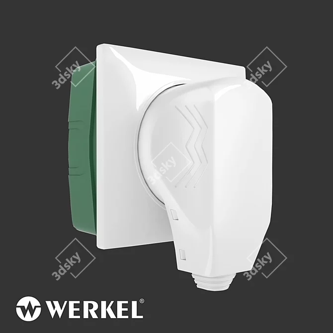 Werkel 32A 250V Power Outlet 3D model image 1