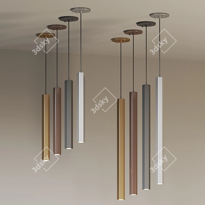 Umfredo Minimalist LED Pendant Light 3D model image 3