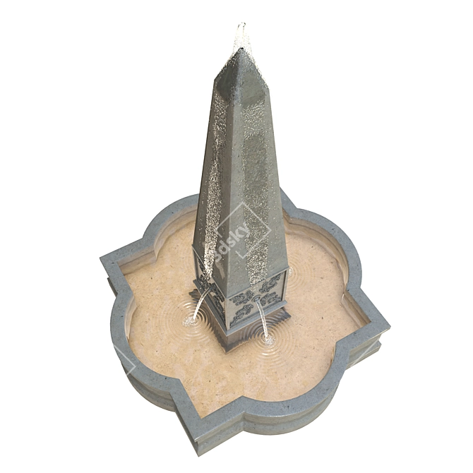 Customizable Palazzo Obelisk Fountain 3D model image 4