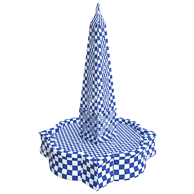 Customizable Palazzo Obelisk Fountain 3D model image 6