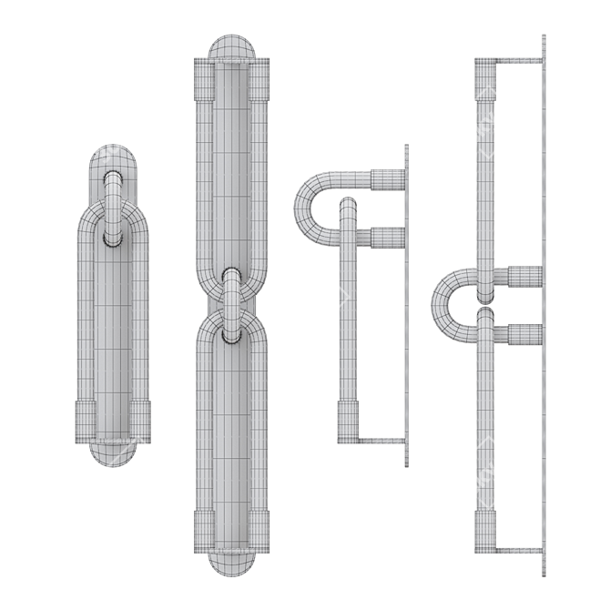 Stylish LED Wall Lamp 3D model image 3