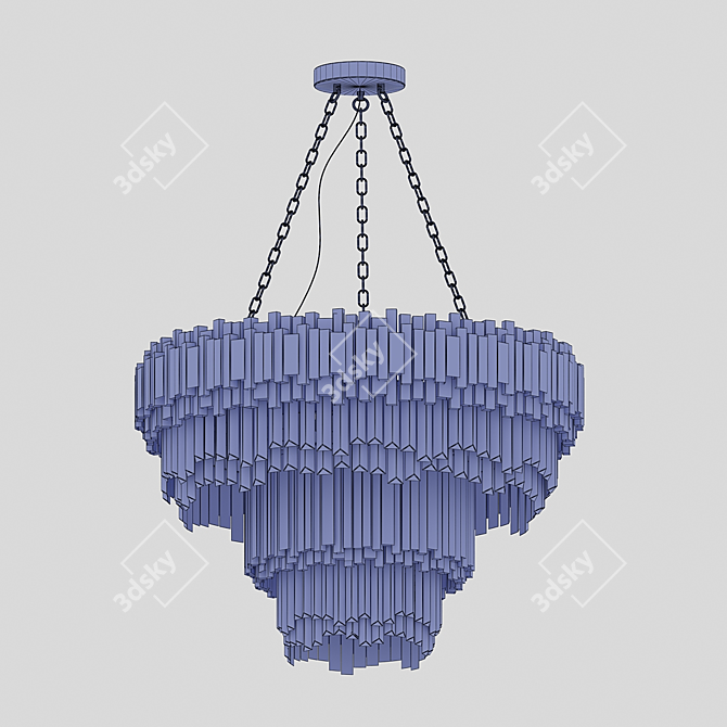 Luxury Crystal Chandelier Fixture 3D model image 3