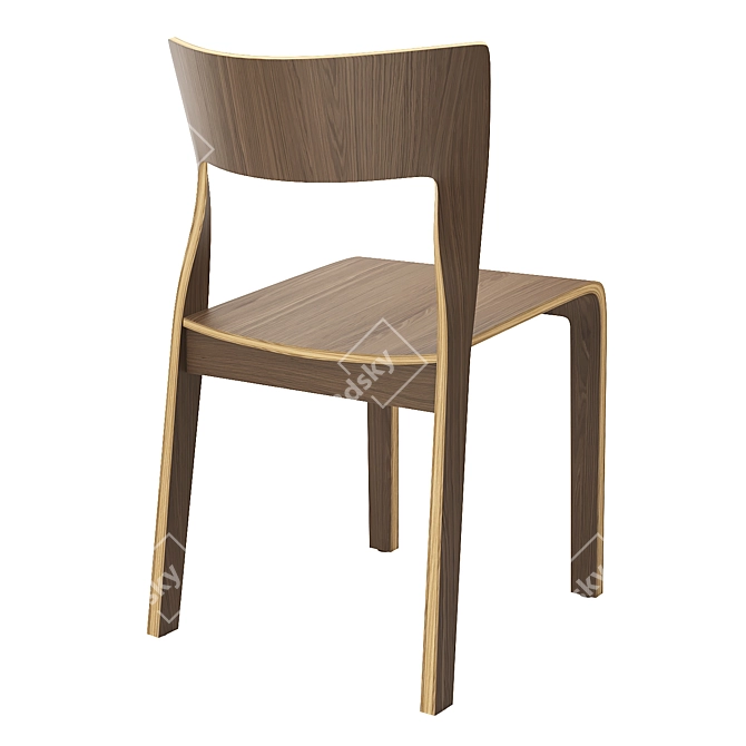 Sleek Polygon Chair Design 3D model image 2