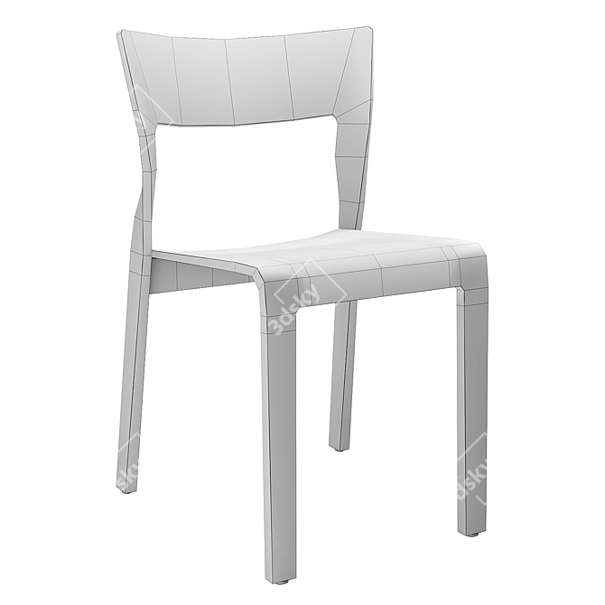 Sleek Polygon Chair Design 3D model image 3