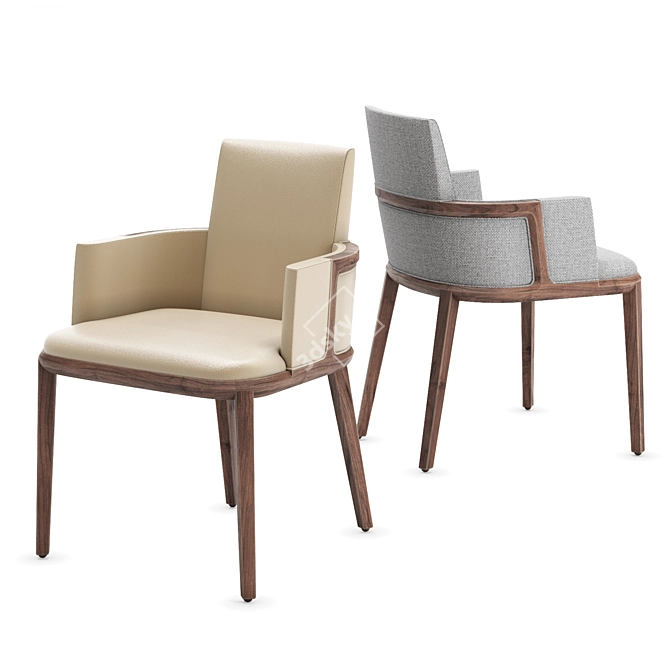 Elegant Henley Dining Chair 3D model image 1