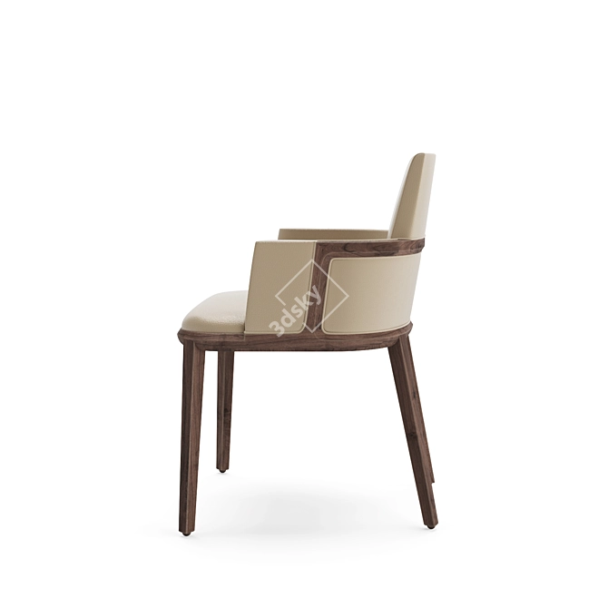Elegant Henley Dining Chair 3D model image 3