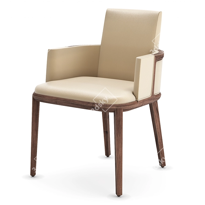 Elegant Henley Dining Chair 3D model image 7