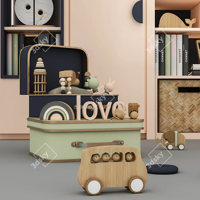 Modern Toys Furniture 3D Model 3D model image 6
